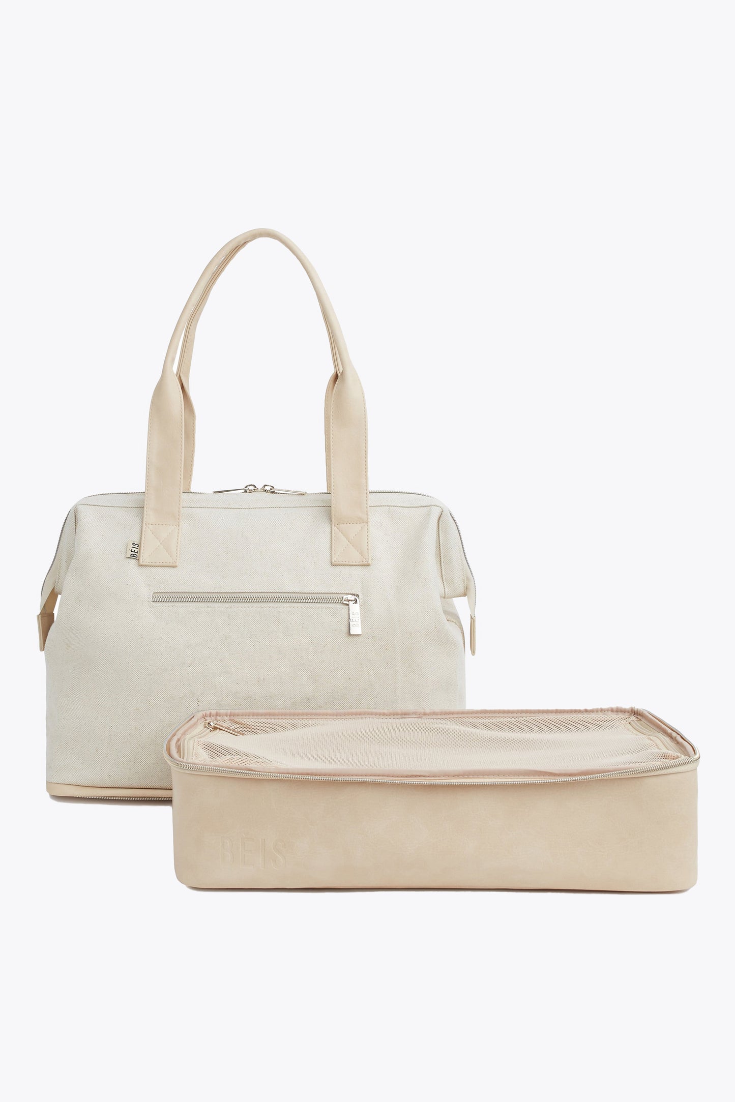 The Convertible Mini Weekender in Beige