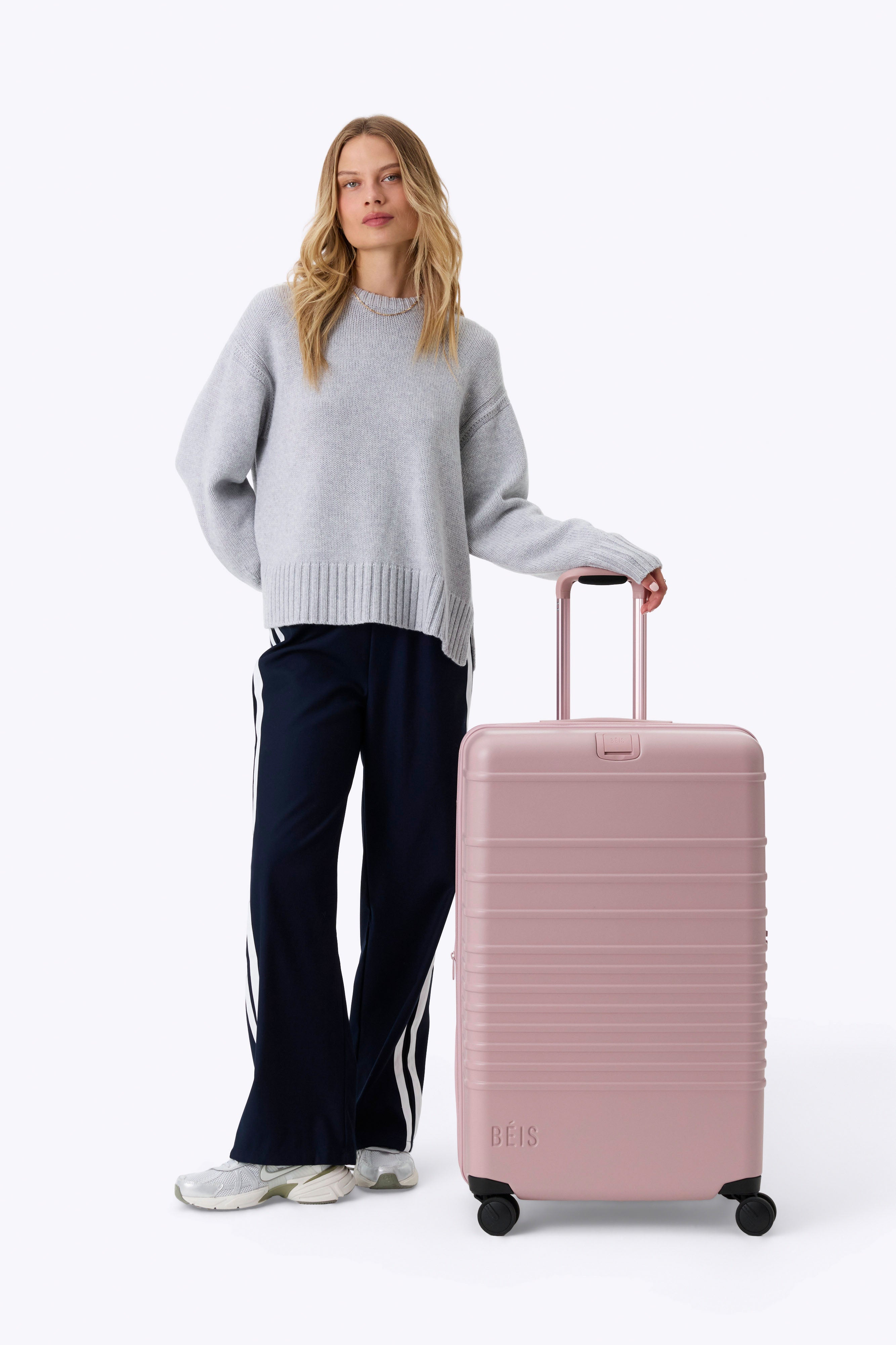 BÉIS 'The Large Check-In Roller' in Atlas Pink - 29 inch Check in