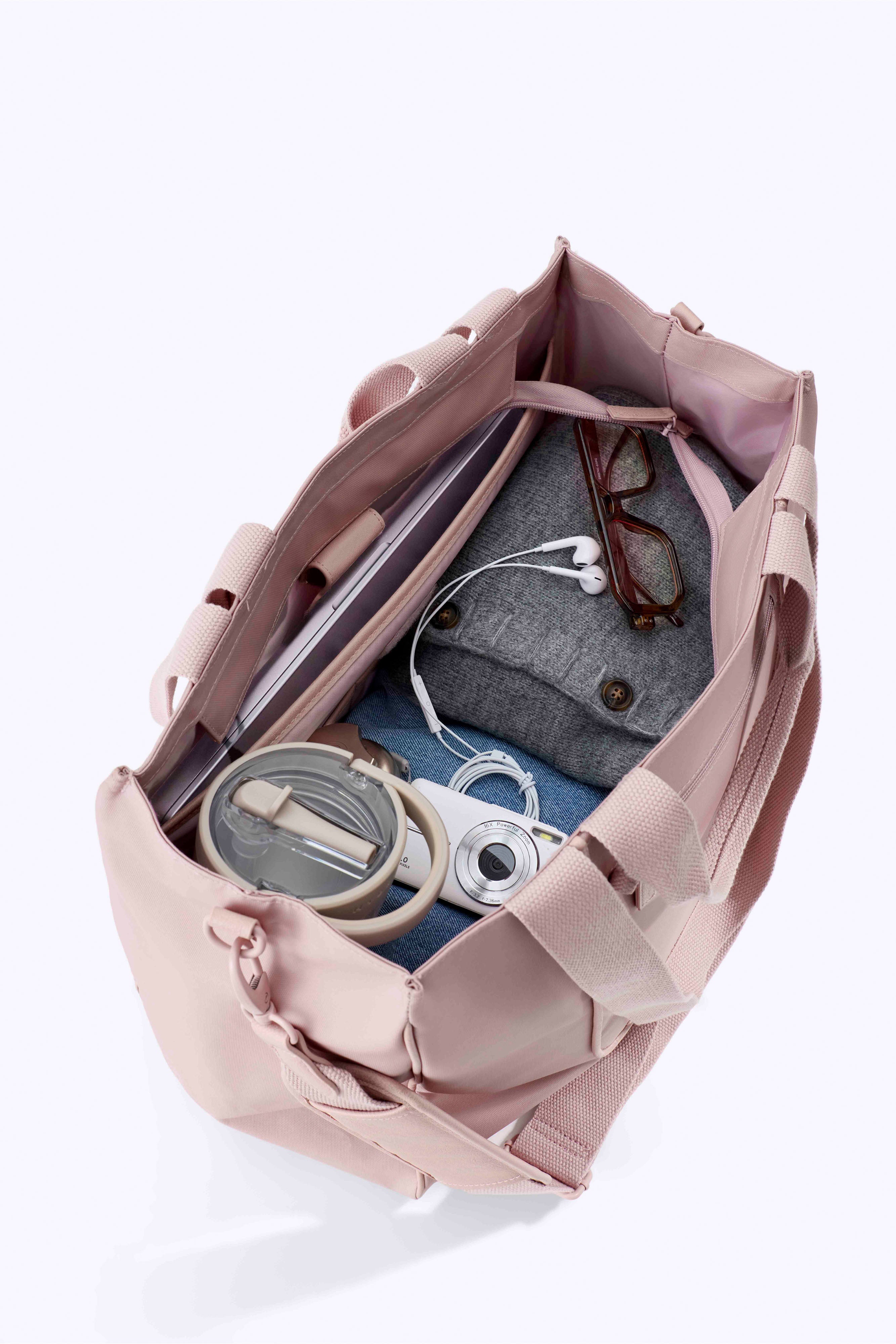 BÉIS 'The East To West Tote' in Atlas Pink - Pink Recycled Carry