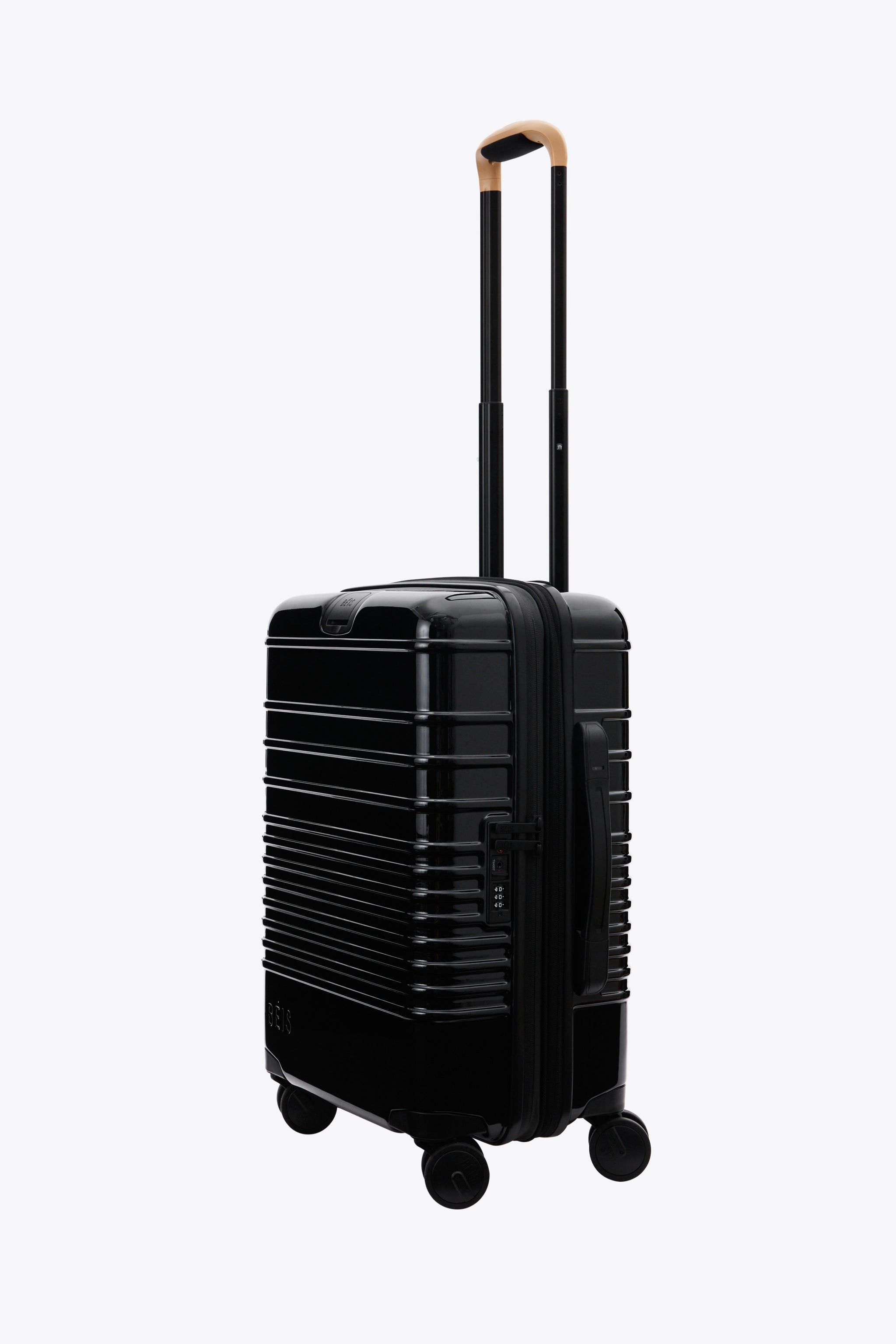 BÉIS 'The Carry-On Roller'' in Glossy Black - High Gloss 21" Carry On ...