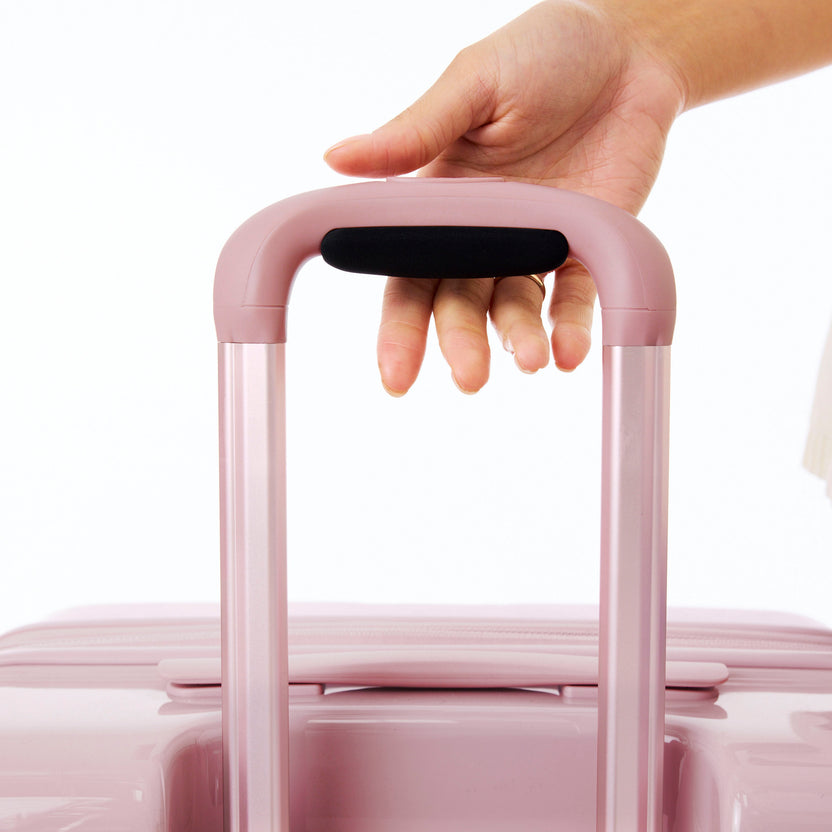 BÉIS 'The Carry-On Roller' in Glossy Atlas Pink - 21" Carry On Luggage ...