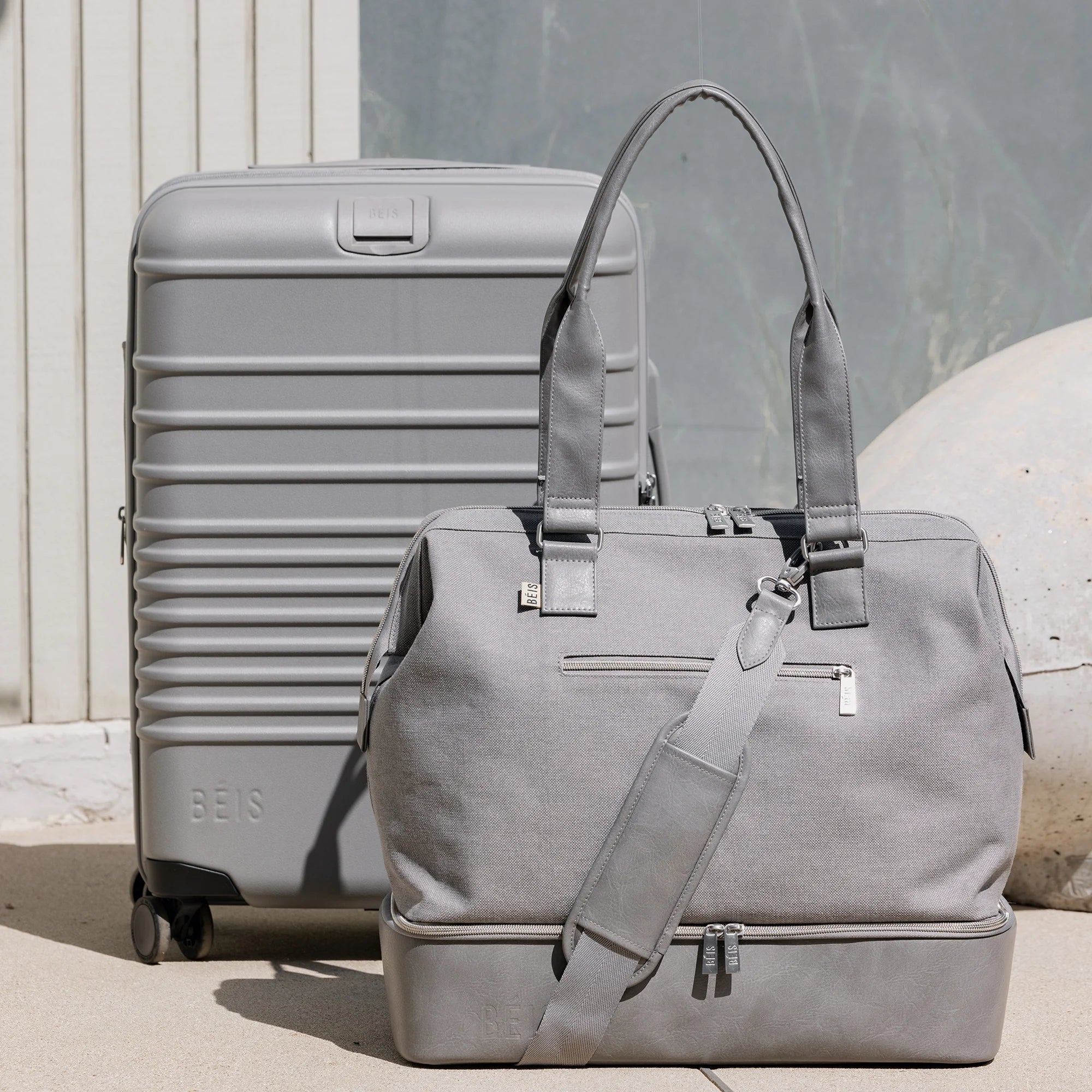 Beis weekend travel bag in grey Clearance