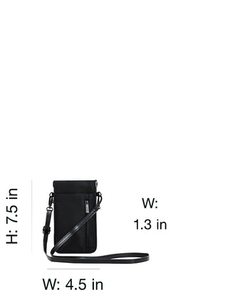 The ID Crossbody Bag In Black dimensions