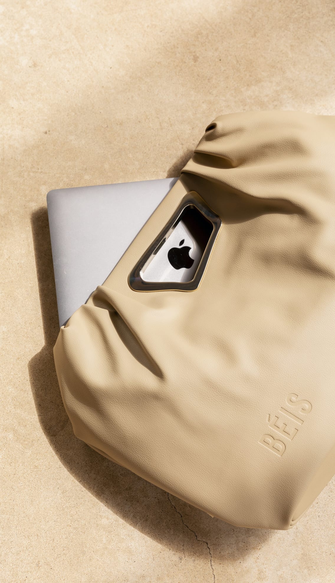 Beis cactus leather tote Clearance