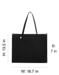 BÉIS 'The Large Work Tote' in Black - Womens Large Laptop Bag In Black