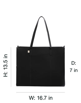 BÉIS 'The Large Work Tote' in Black - Womens Large Laptop Bag In Black