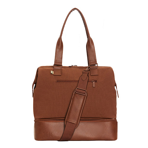 BÉIS 'The Weekender' in Maple - Brown Weekend Bag & Overnight Travel Bag