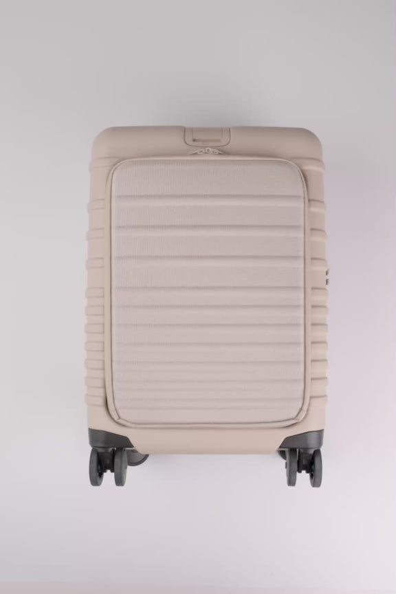 BÉIS 'The Front Pocket Carry-On' In Beige - Beige Carry-On Luggage With ...