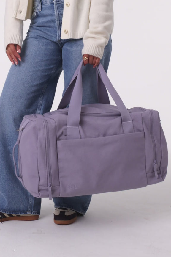 BÉIS 'The Utility Duffle' in Lavender - Lavender Heavy Duty Duffle Bag ...
