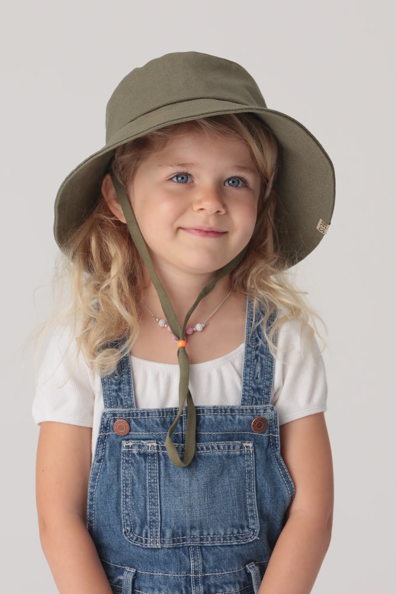 BEIS The Kids Wide Brim Sun Hat in Olive Kids Summer Hat