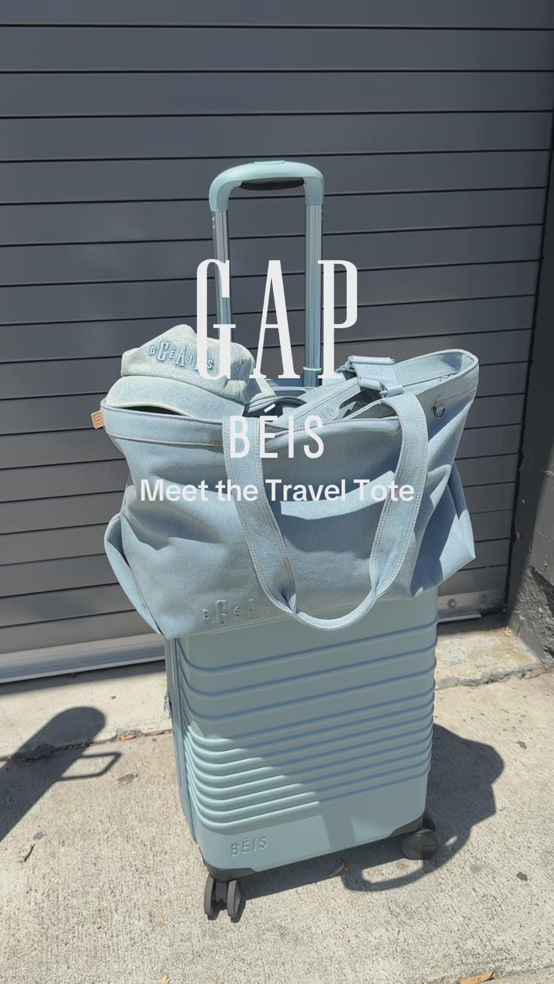 Gap x BÉIS The Travel Tote in Denim Blue
