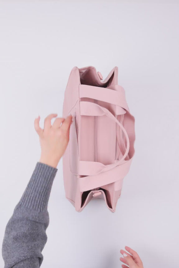 BÉIS 'The East To West Tote' in Atlas Pink - Pink Recycled Carry-On ...