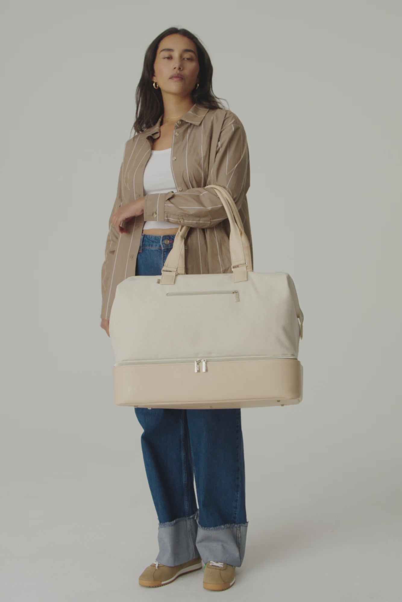 BÉIS 'The Weekender' in Beige - Beige Travel Bag & Overnight Bags