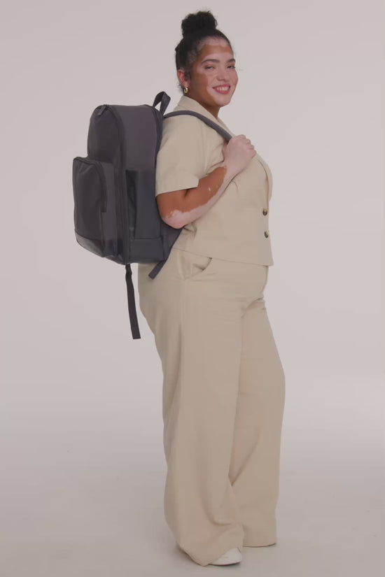 BÉIS 'The Backpack' in Navy - Navy Blue Laptop Backpack for Work & Travel