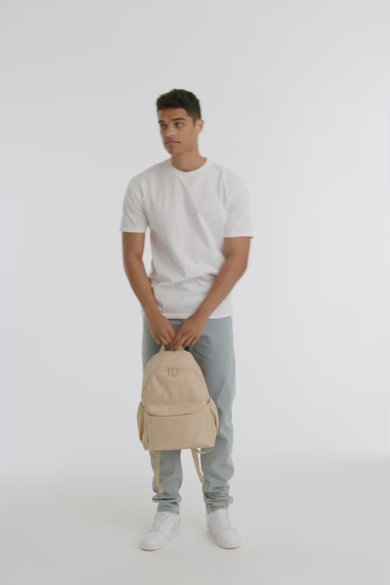 BÉIS 'The BEISICS Backpack' in Beige - Backpack For Work & Travel With ...