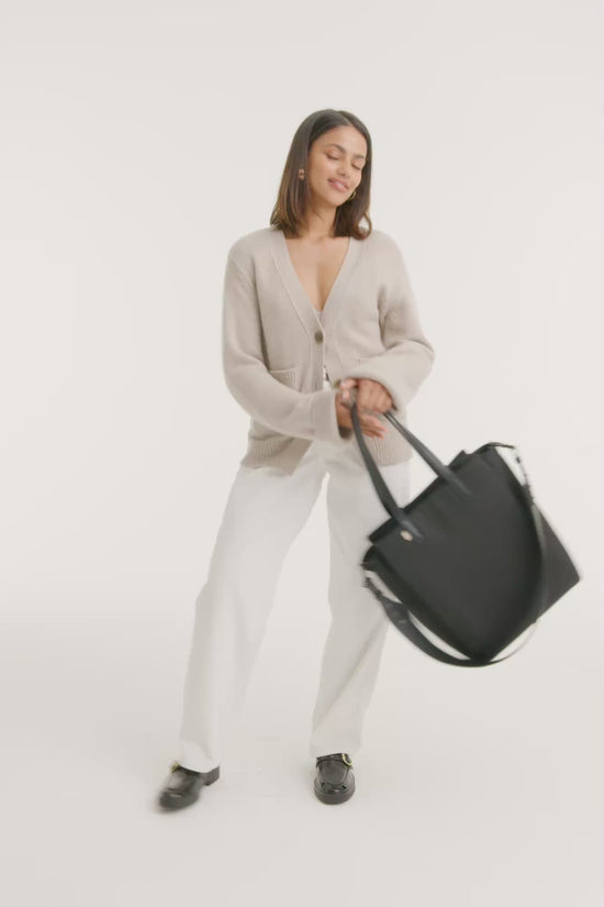 BÉIS 'The Commuter Tote' In Black - Black Commuter Tote For Work & Travel