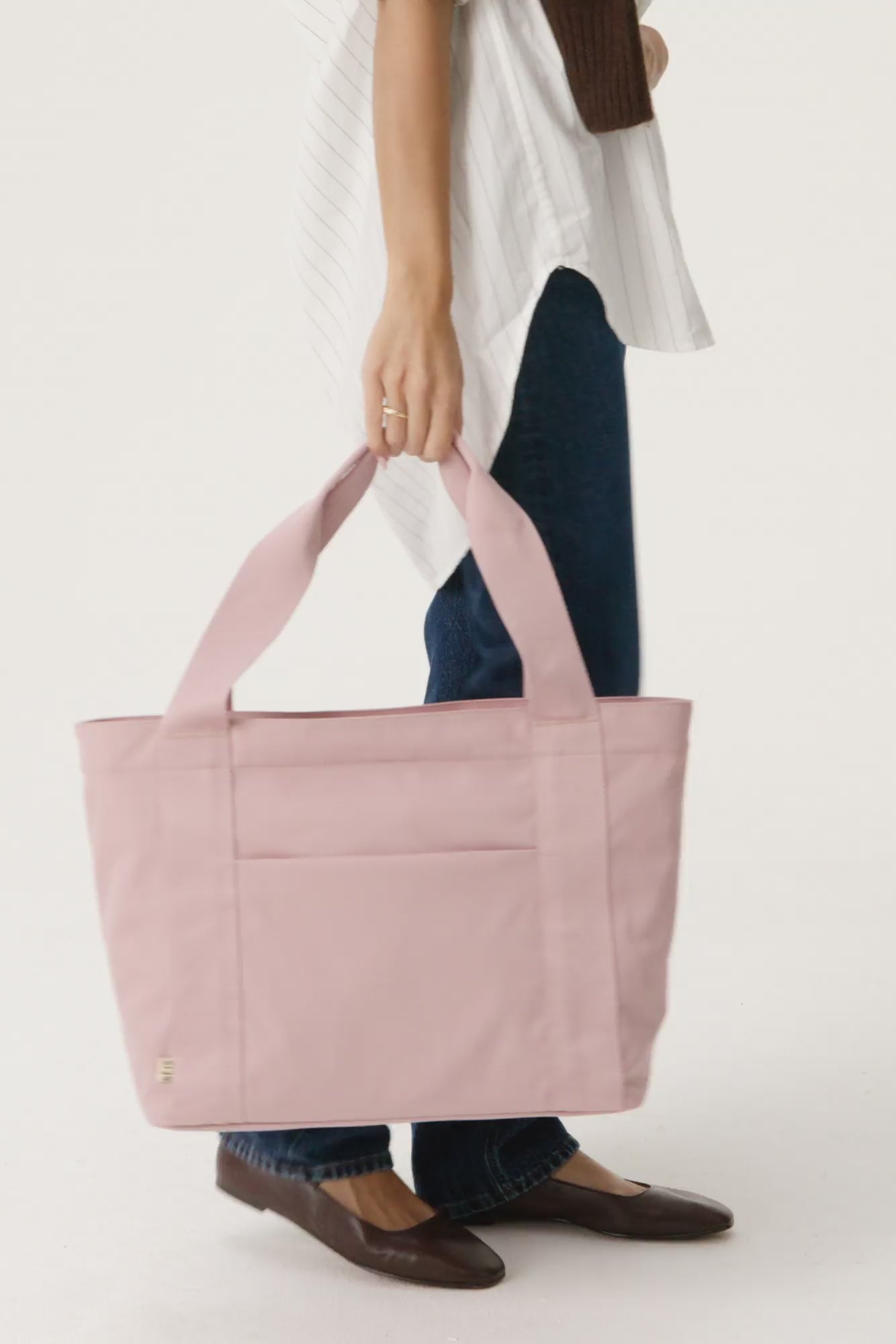 BÉIS 'The BÉISics Tote' in Maple - Brown Laptop Friendly Travel Tote Bag