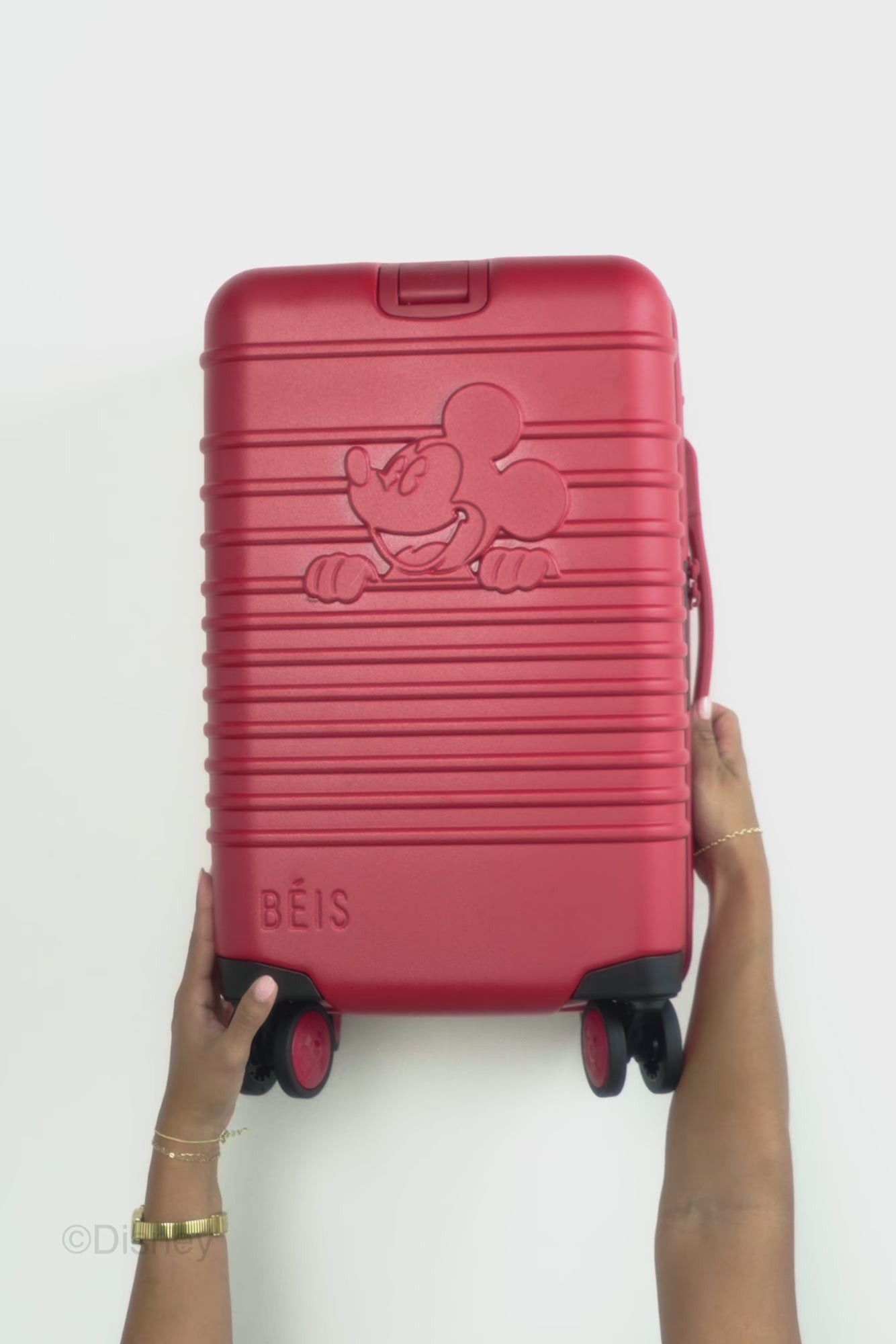 BÉIS 'The Disney Small Carry-On Roller' in Mickey Mouse Red - Red
