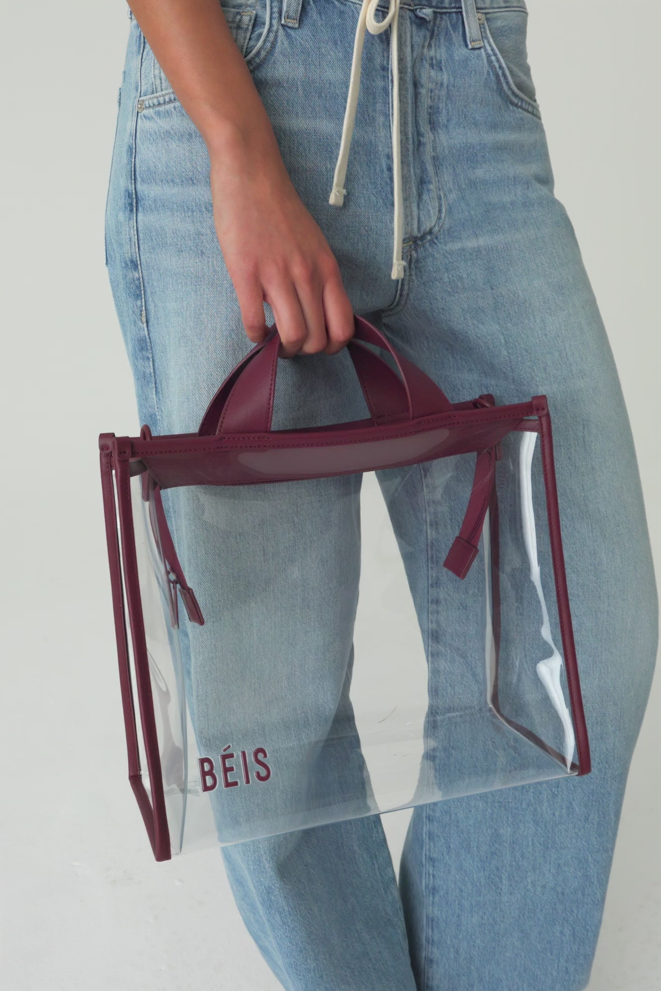 The Stadium Tote in Burgundy
