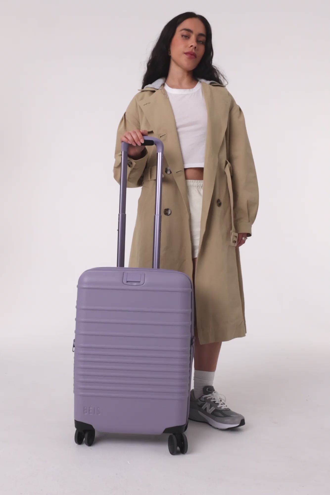 BEIS The Carry On Roller in Lavender 21 inch Luggage Suitcase in Lavender