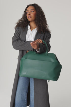BÉIS 'The Wicked Weekender' in Wicked Green - Green Weekender Bag & Overnight Bag with Wide Opening