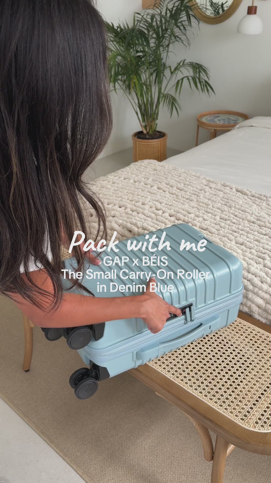 Gap x BÉIS The Small Carry-On Roller in Denim Blue