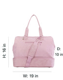 BÉIS 'The Weekender' in Atlas Pink - Weekender Travel Bag in Pink