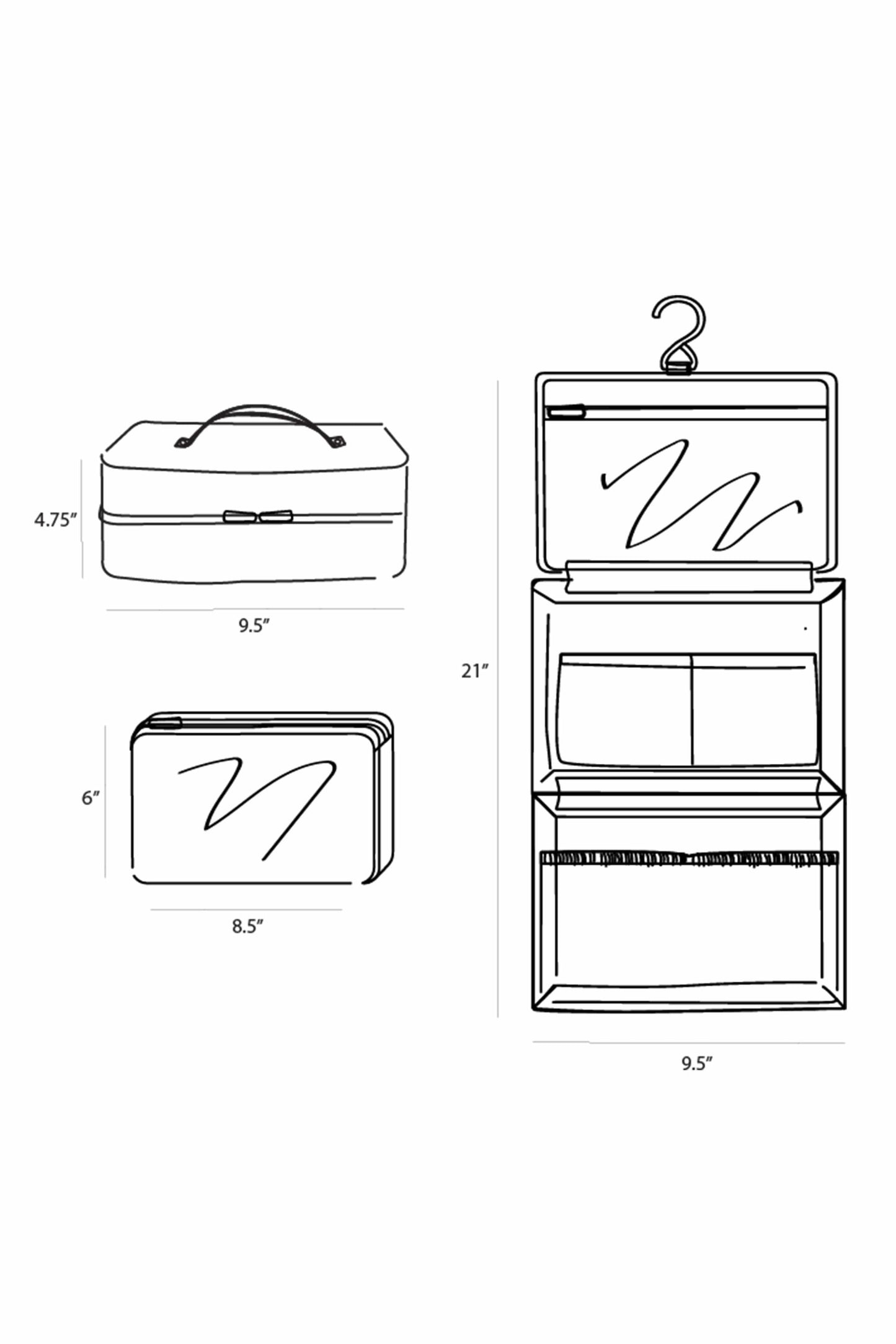 Resale The Hanging Cosmetic Case in Beige