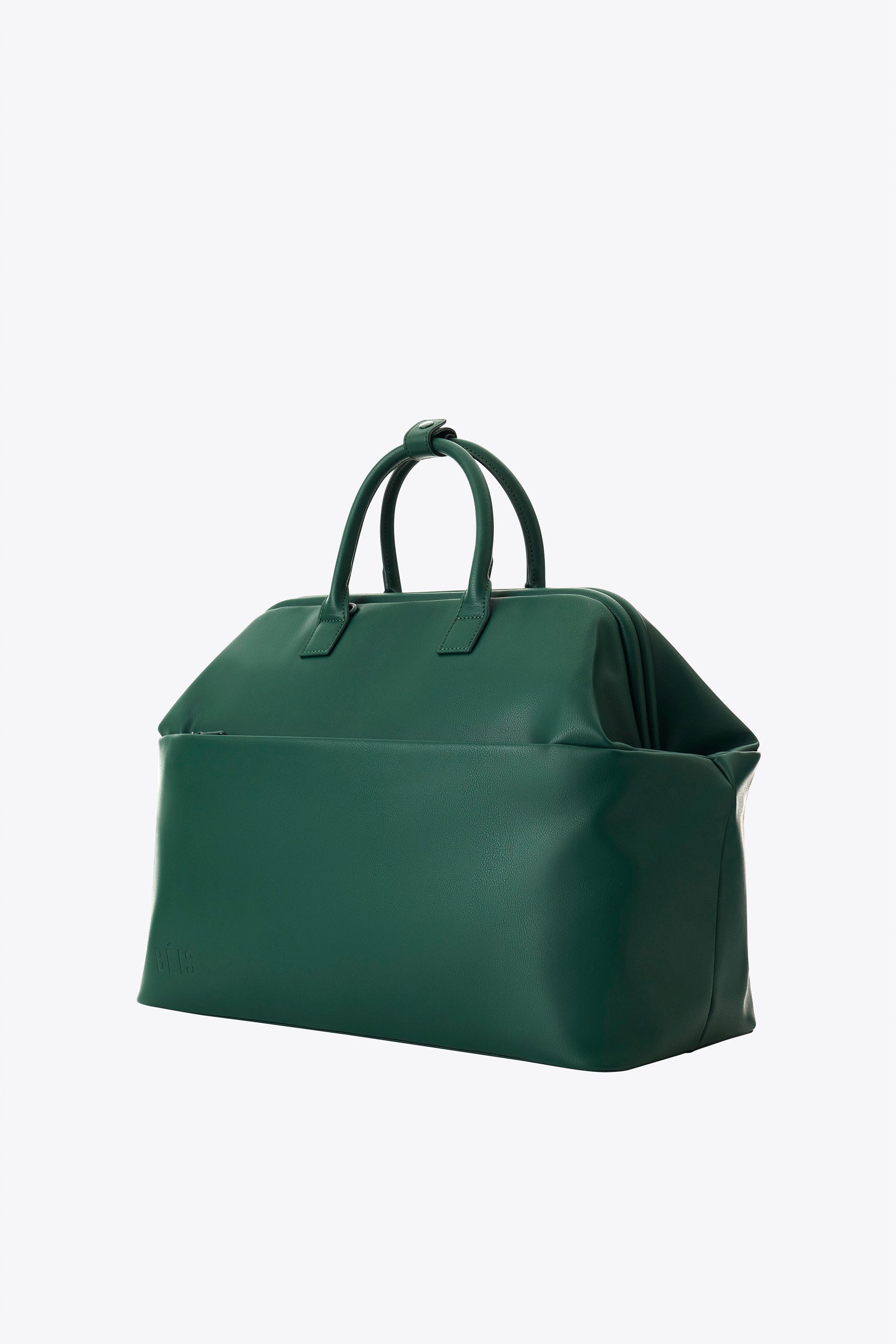 BÉIS 'The Wicked Weekender' in Wicked Green - Green Weekender Bag & Overnight Bag with Wide Opening