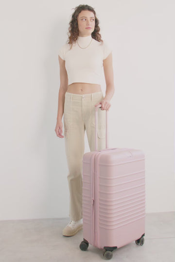 The Medium Check-In Roller in Atlas Pink