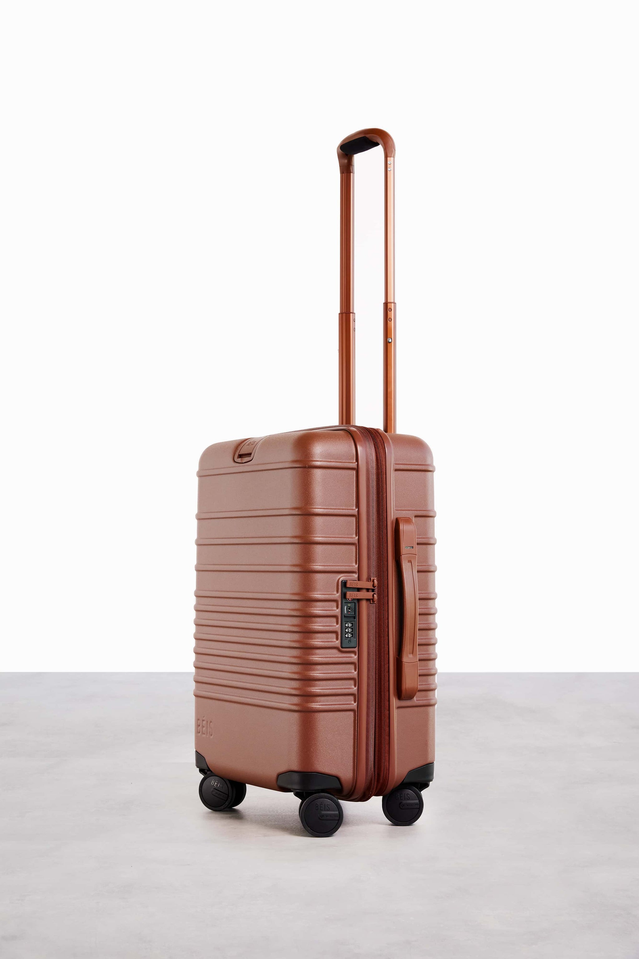 BÉIS 'The Carry On Roller' in Maple - Brown Carry On Luggage & Suitcase