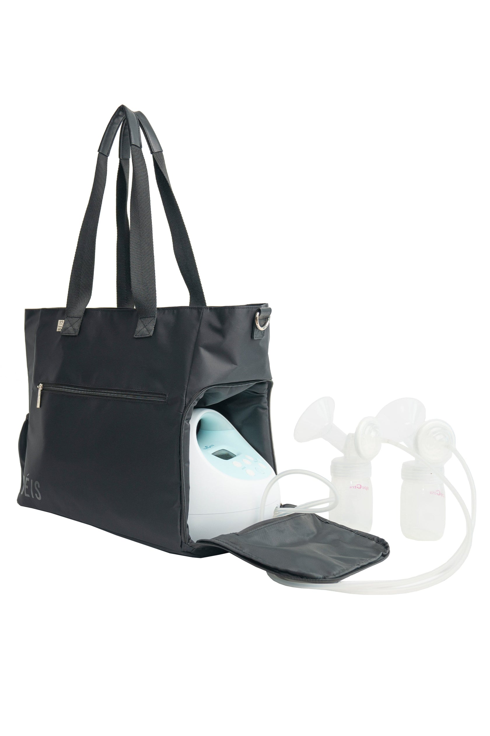 BÉIS 'The Pumping Bag' in Black Tote Bag For Nursing & Breast Pump Gear
