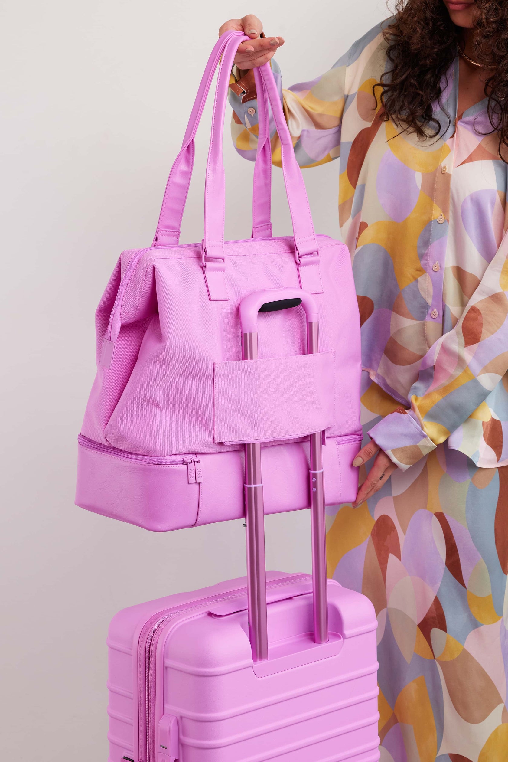 BÉIS 'The Mini Weekender' in Berry - Purple Small Weekend Bag ...