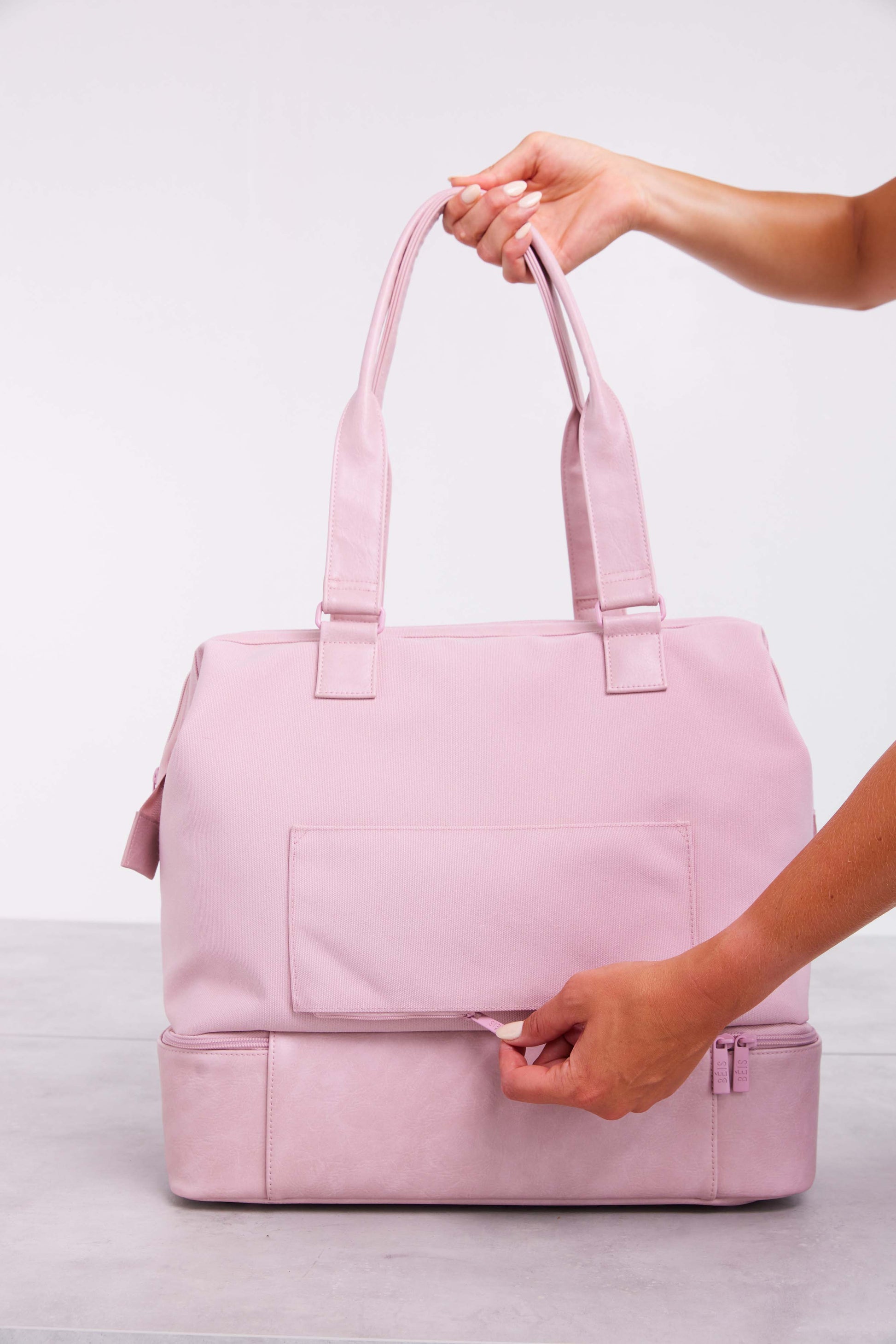 Evelyne Bag DIY Leather Kit - Mini Crossbody Bag Pink Grey Pink