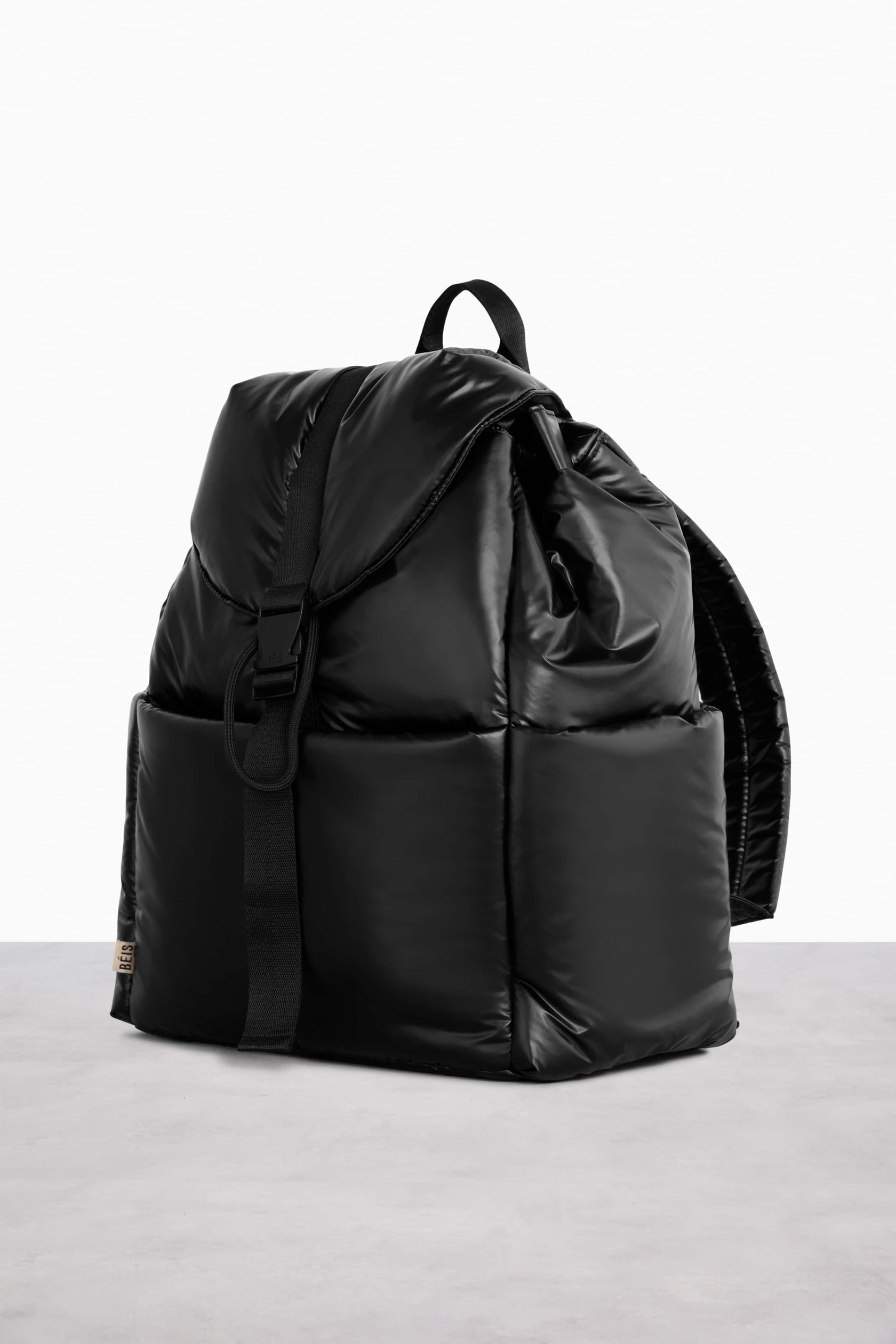 BÉIS 'The Cargo Backpack' in Black - Cargo Airplane Backpack For Travel