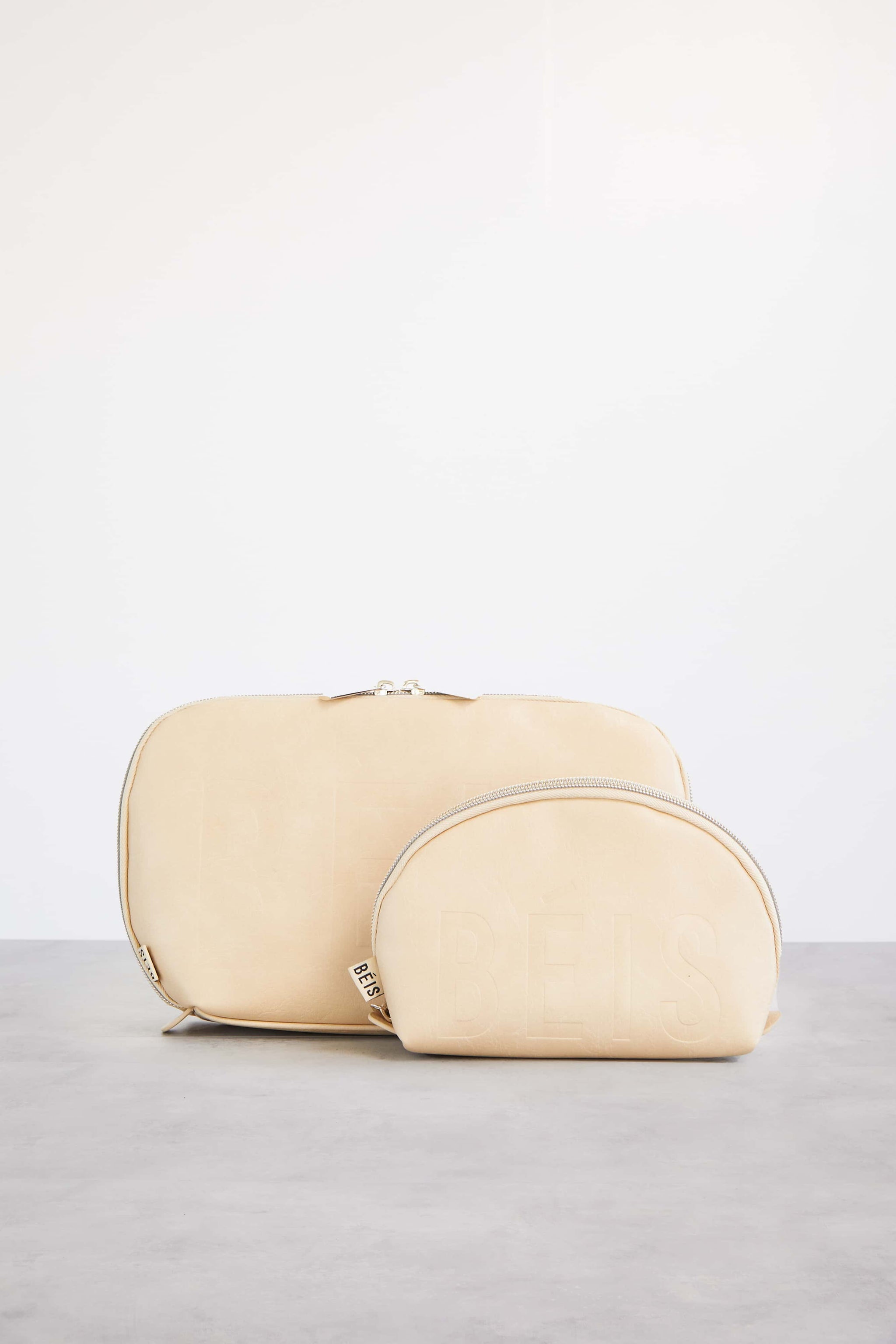 BÉIS 'The Cosmetic Pouch Set' in Beige - Cosmetic Travel Bag Set For ...