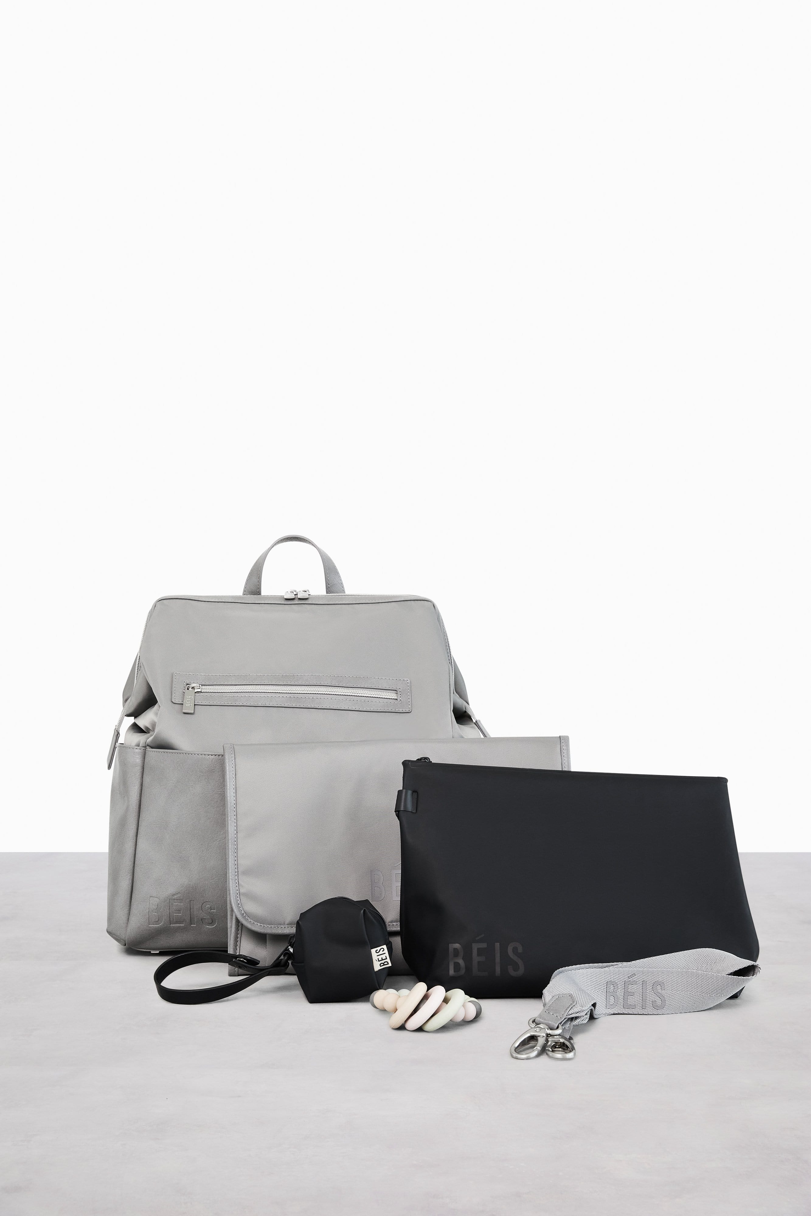 Gray diaper bag clearance backpack