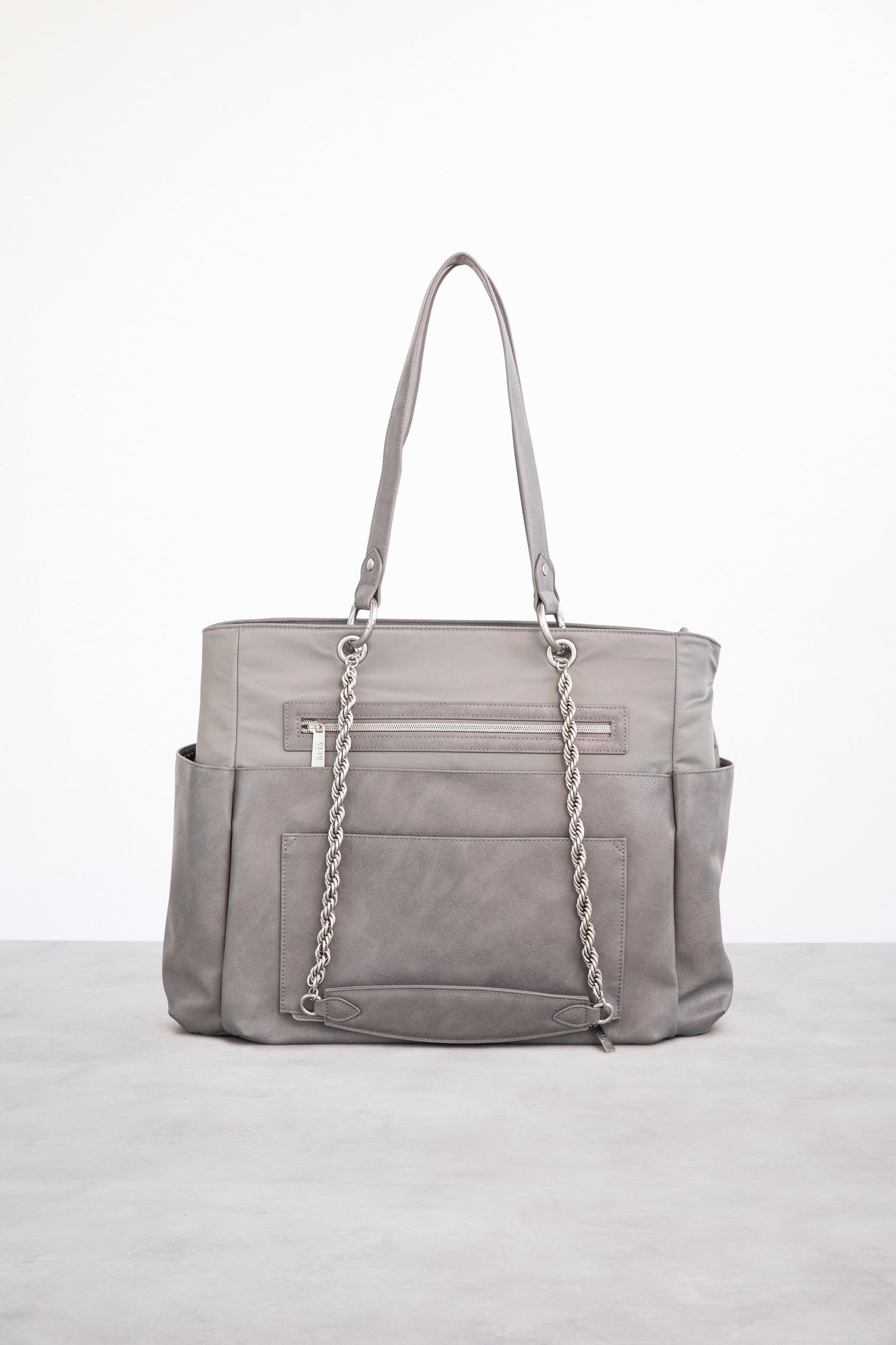 BÉIS 'The Diaper Bag' in Grey - Fancy Diaper Bag & Large Tote Diaper Bags