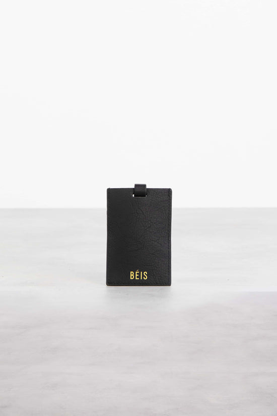 BÉIS 'The Passport Luggage Tag Set' in Black Passport Holder & Luggage Tag Set For Travel
