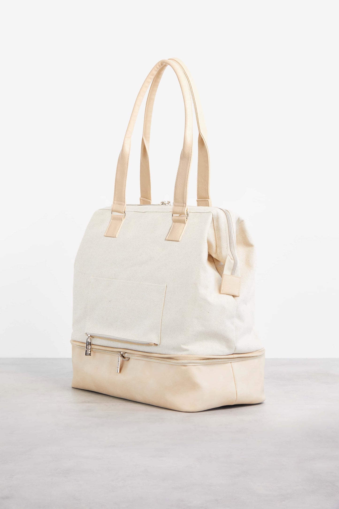 The convertible mini weekender in beige Clearance