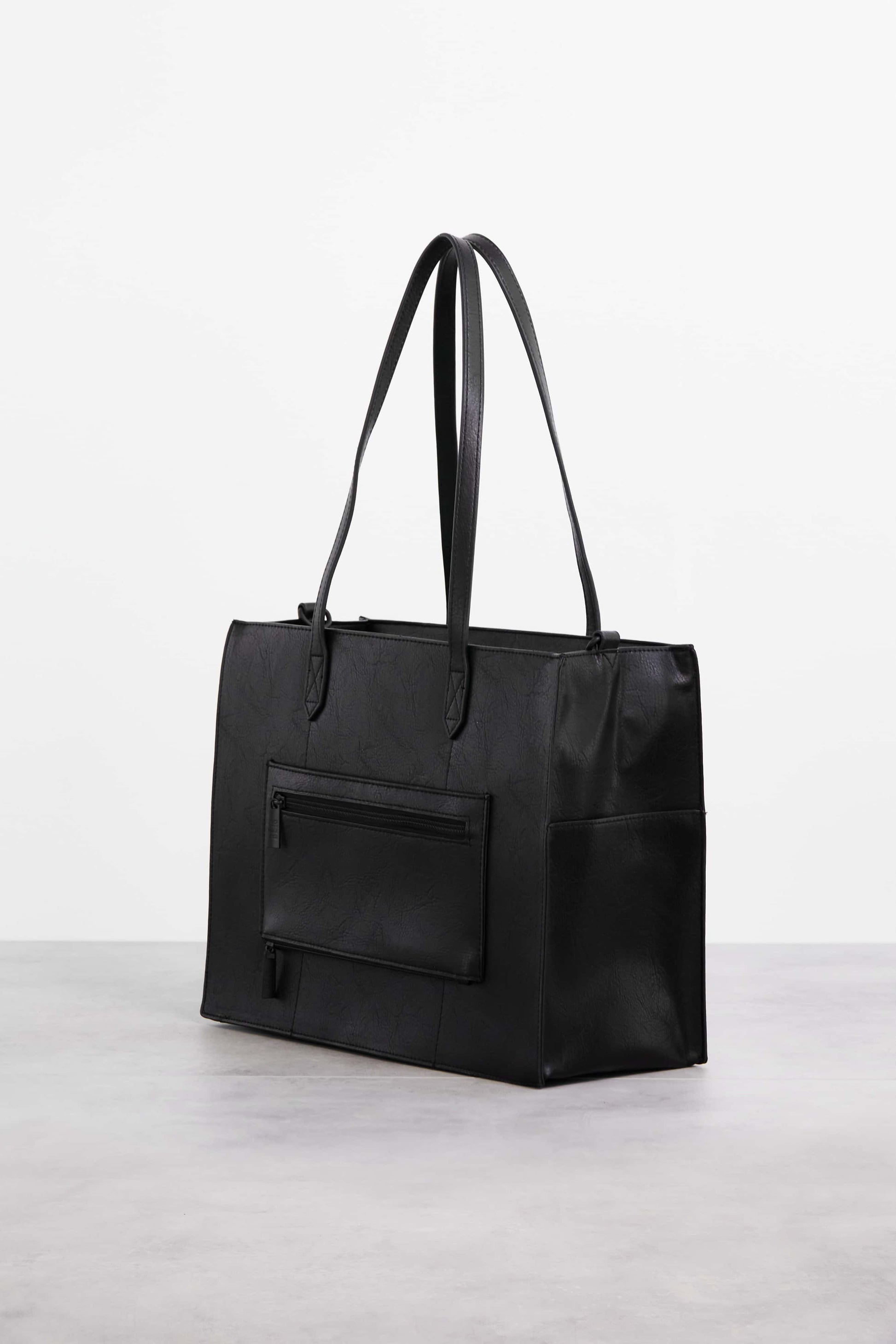 Small Square Bag Black Pocket Front for Daily,one-size