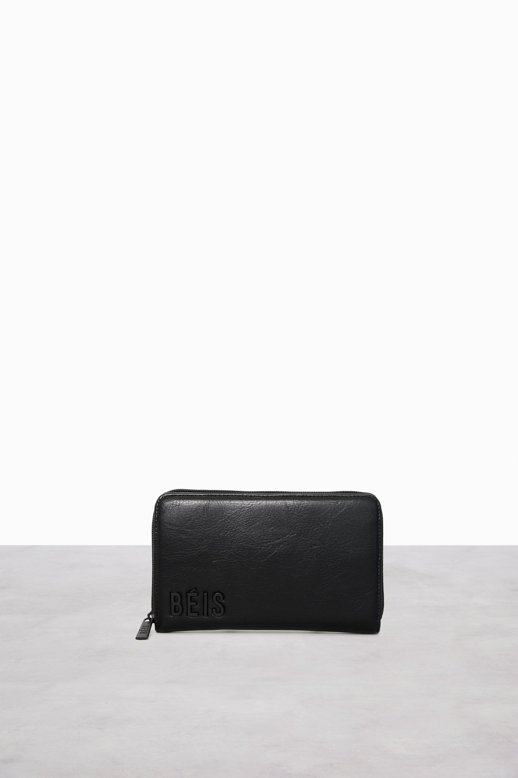 BÉIS 'The Travel Wallet' in Black Passport Wallet For Traveling