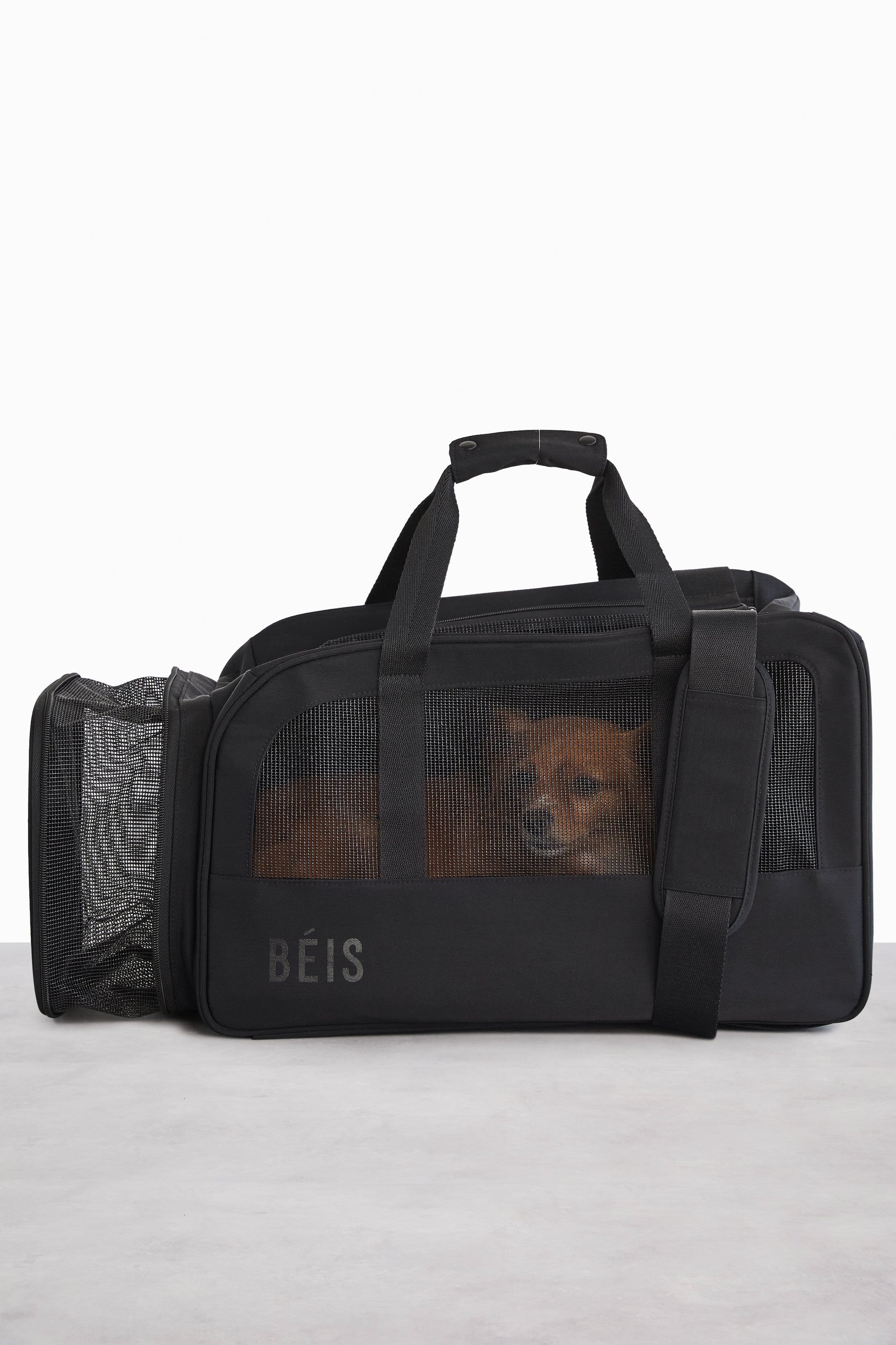 BÉIS 'The Pet Carry On' in Black TSA Regulation Pet CarryOn Bag