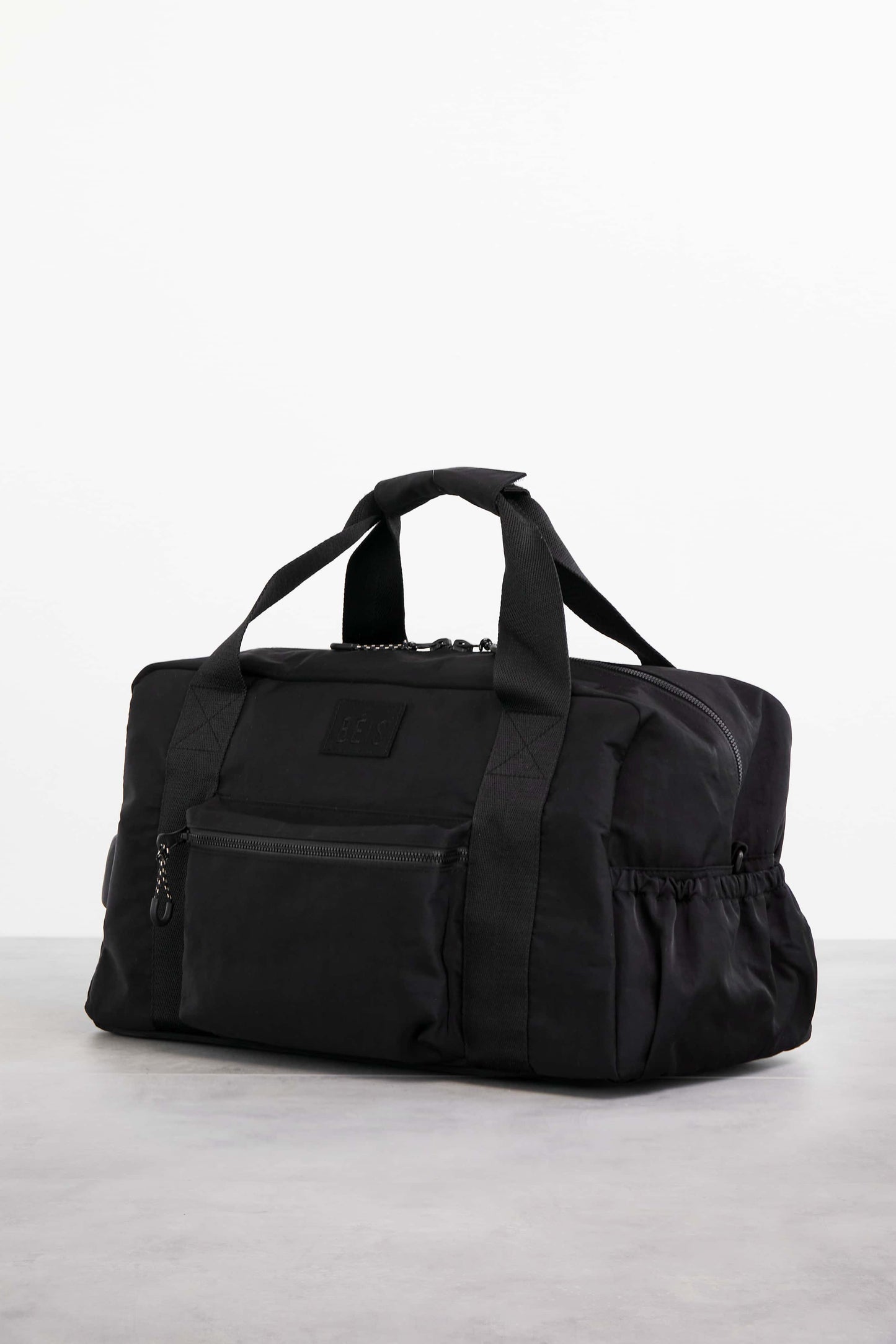 Sport Duffle Black Front and Side View