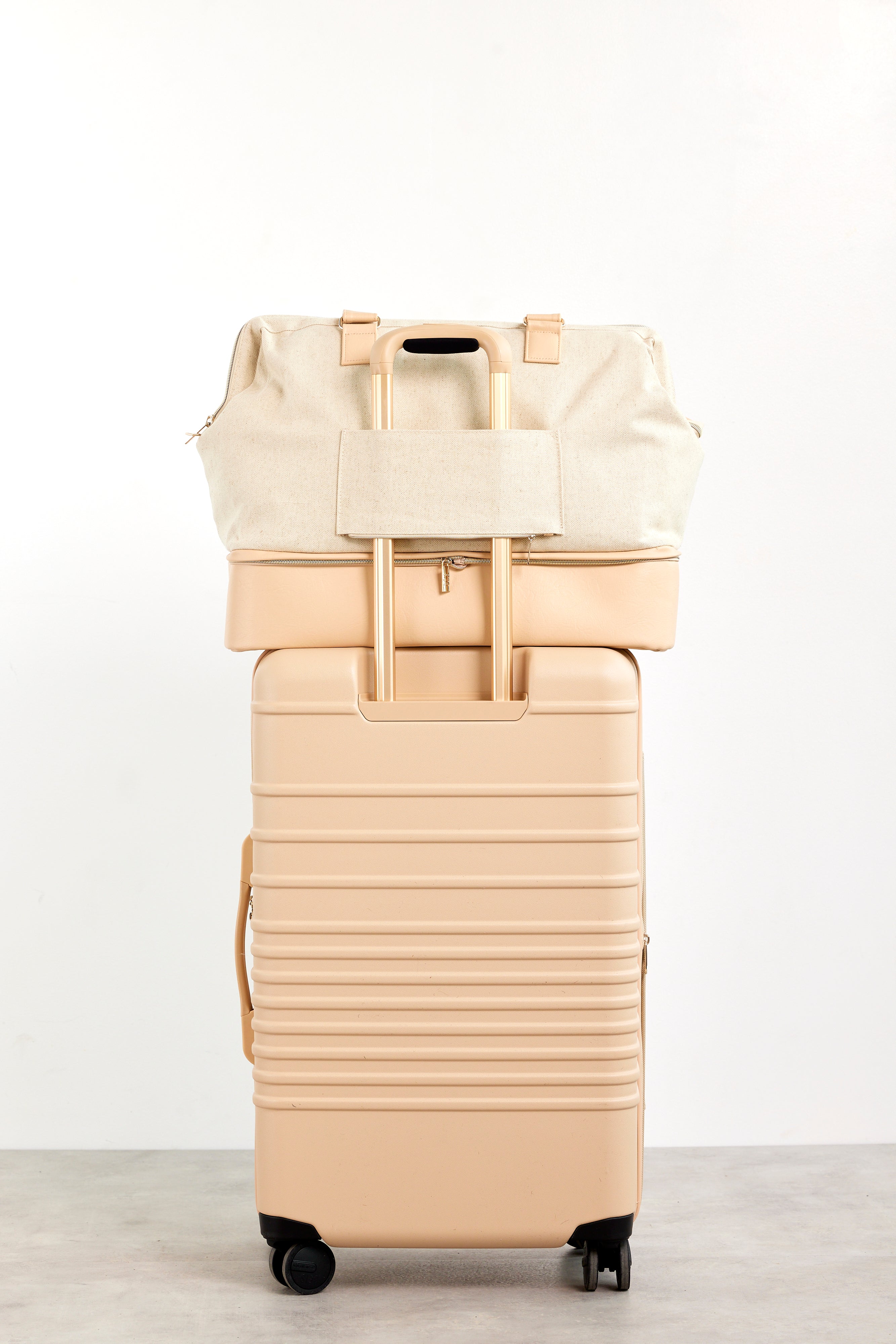 B IS The Convertible Weekender in Beige Small Weekender