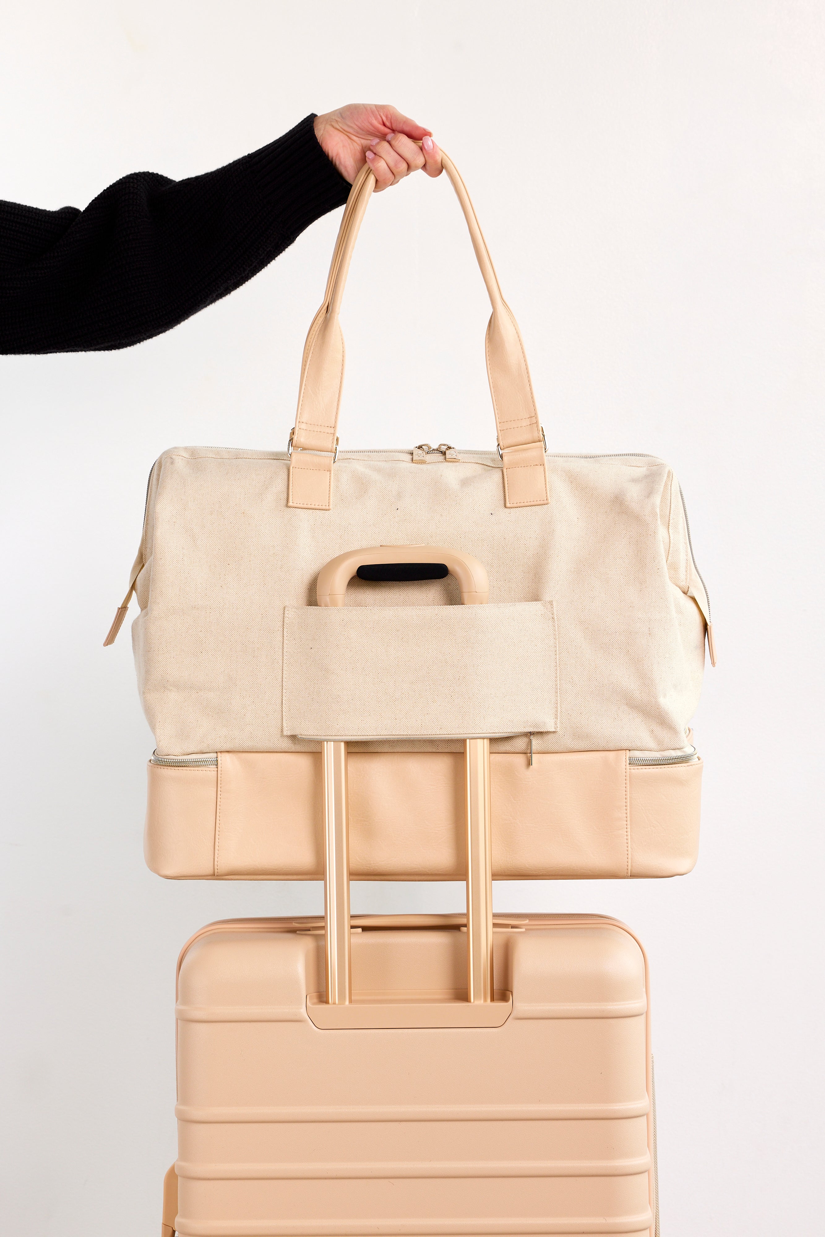 B IS The Weekender in Beige Beige Travel Bag Overnight Bags