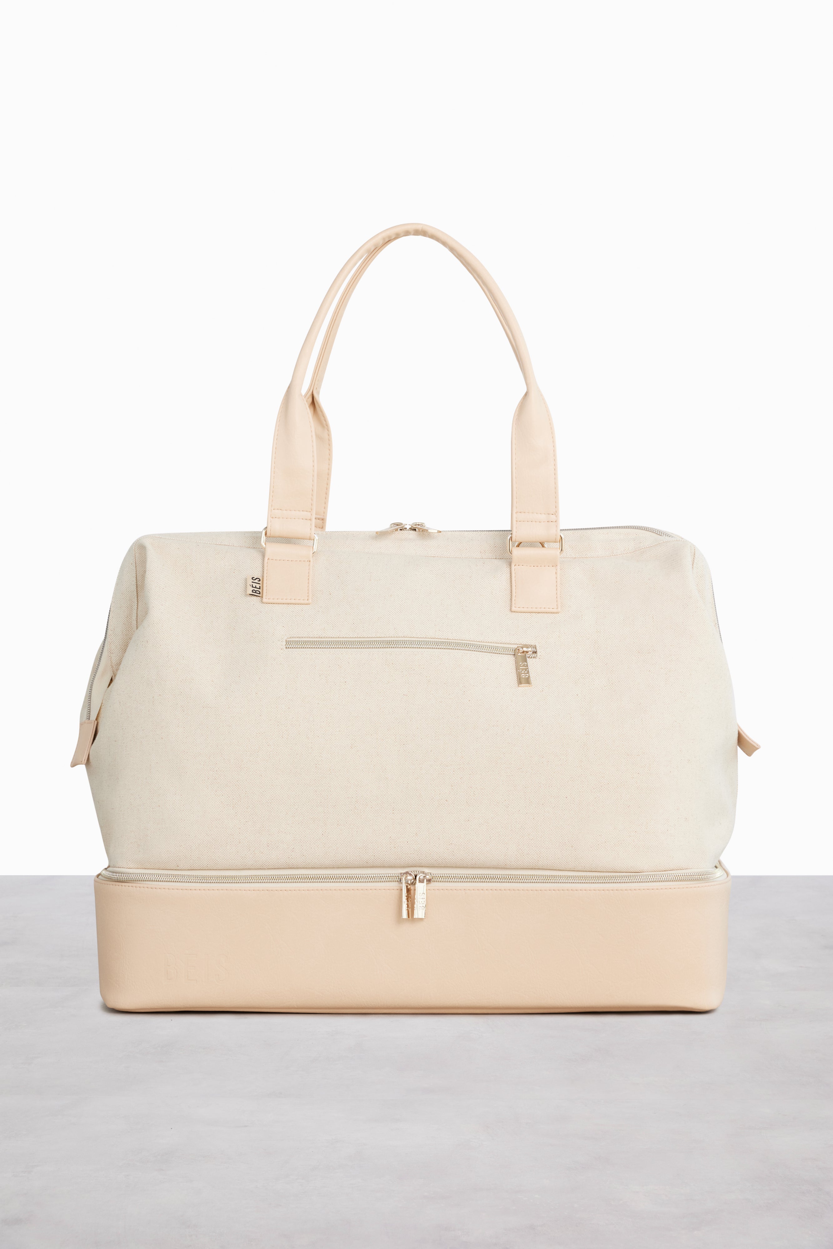 Béis 'The Weekender' in Beige - Beige Travel Bag & Overnight Bags