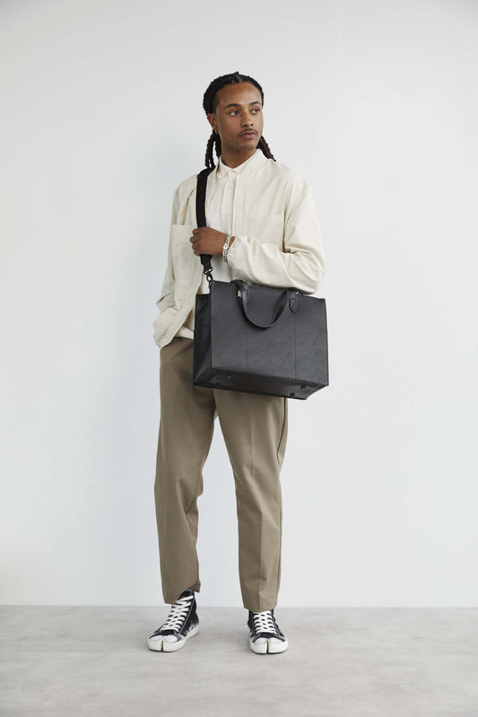 BÉIS 'The Work Tote' in Black Croc - Designer Laptop Bag for Women