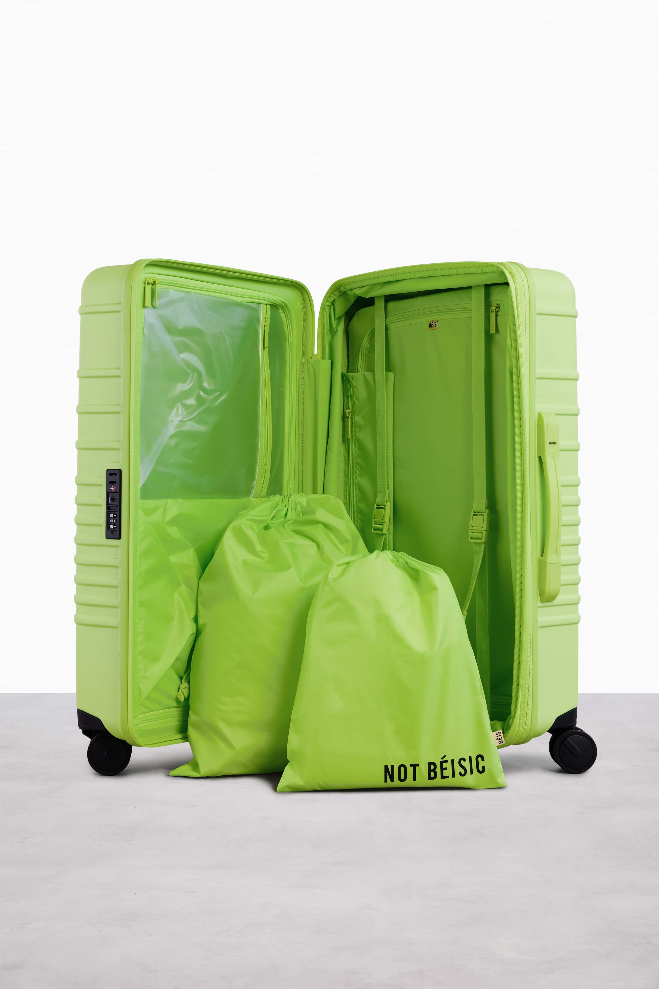 Green cheap luggage bag