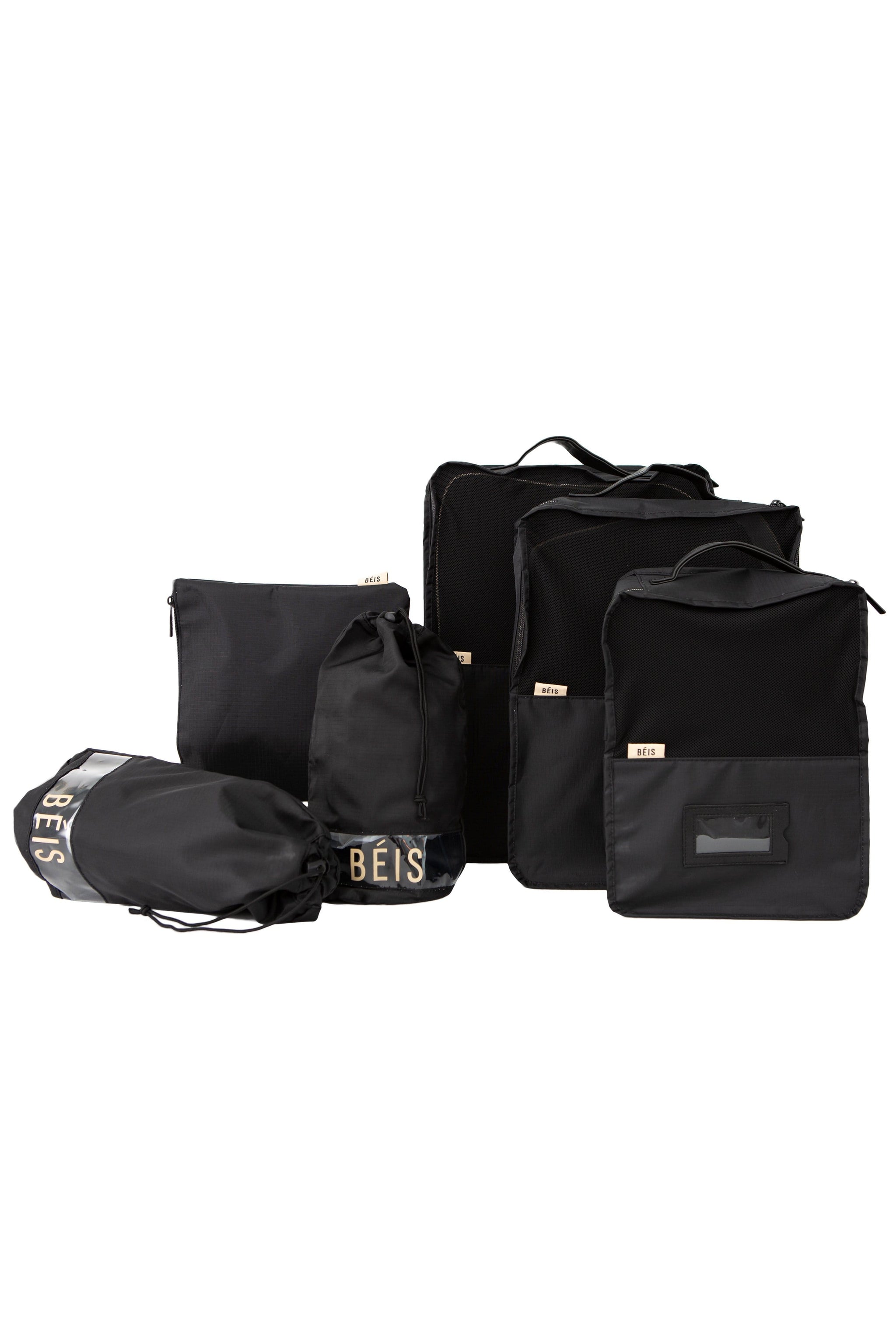 BÉIS 'The Packing Cubes' in Black Travel Packing Cubes & Compression